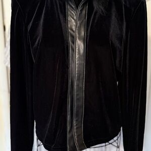 Double D Ranch Black Leather Jacket Modern Style